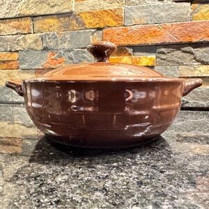 Longaberger, woven traditions, small casserole dish with cover